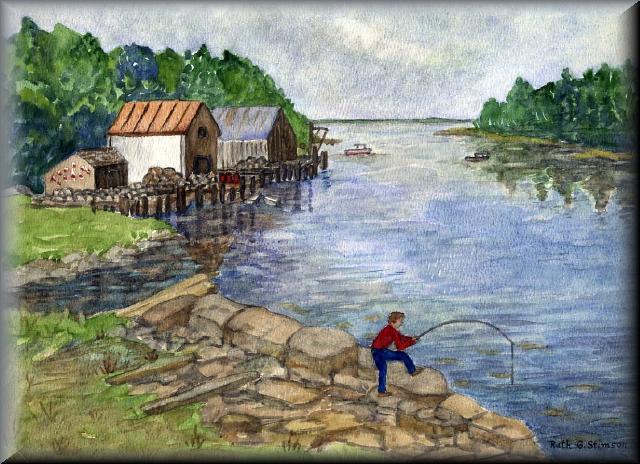 Fishing Scene in Maine