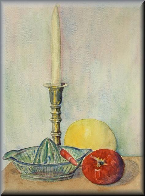 Fruit and Candle