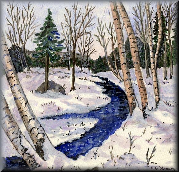 Woodland Stream in Winter