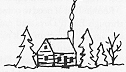 Log cabin sketch