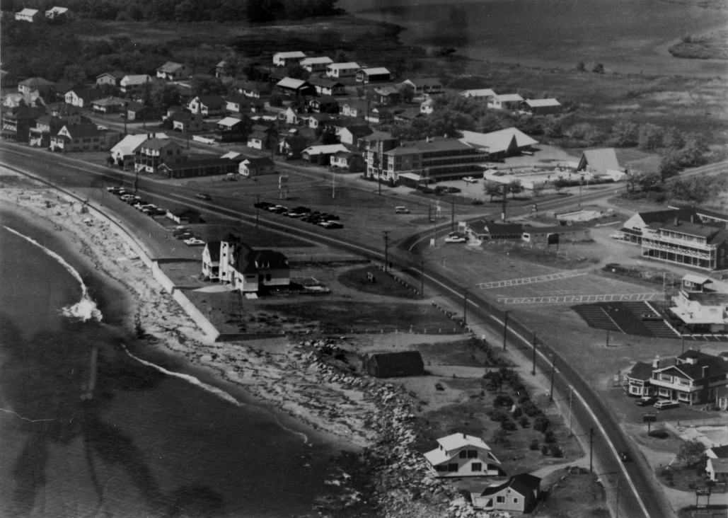 Aerial view of the area around the Coast Guard station
