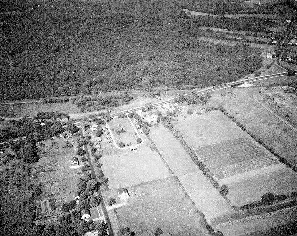 Aerial view of Watson's Lane area of Hampton, ca. 1940s.