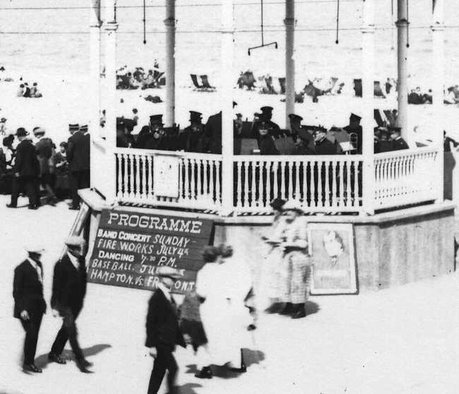 The Hampton Beach bandstand in 1922