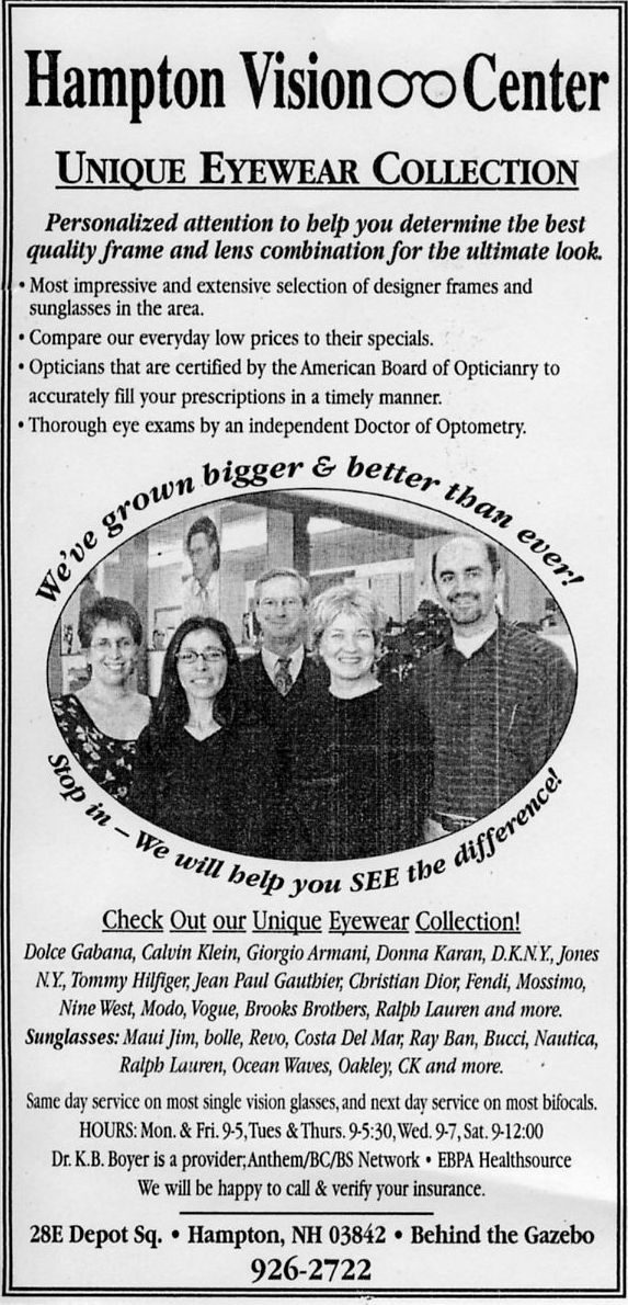 Hampton Vision Center advertisement