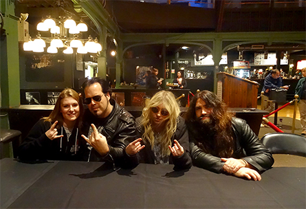 Pinkerton Academy student Alex Fongemi, of Auburn (left), met her favorite band, The Pretty Reckless, as part of her 16th birthday gift from her parents