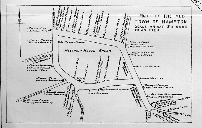 Map of the homes of the original settlers