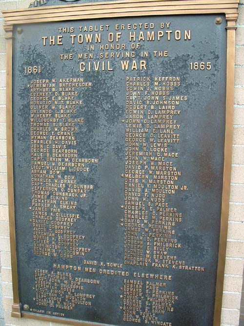 Civil War memorial tablet