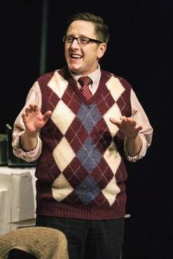  Chris Bradley in a scene as the Narrator in “A Christmas Story,” at Seacoast Repertory Theatre in December. 