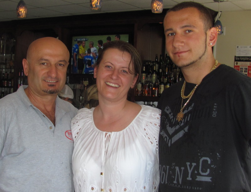Greg Qirjazi with wife Julia and son David
