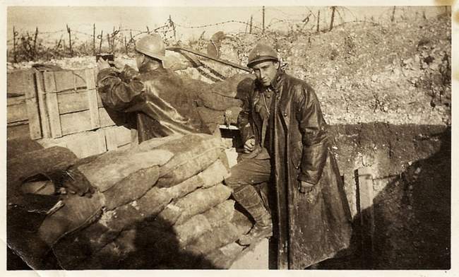 Rupert Lindsey in the French trenches, Champagne-Ardennes, October 1917